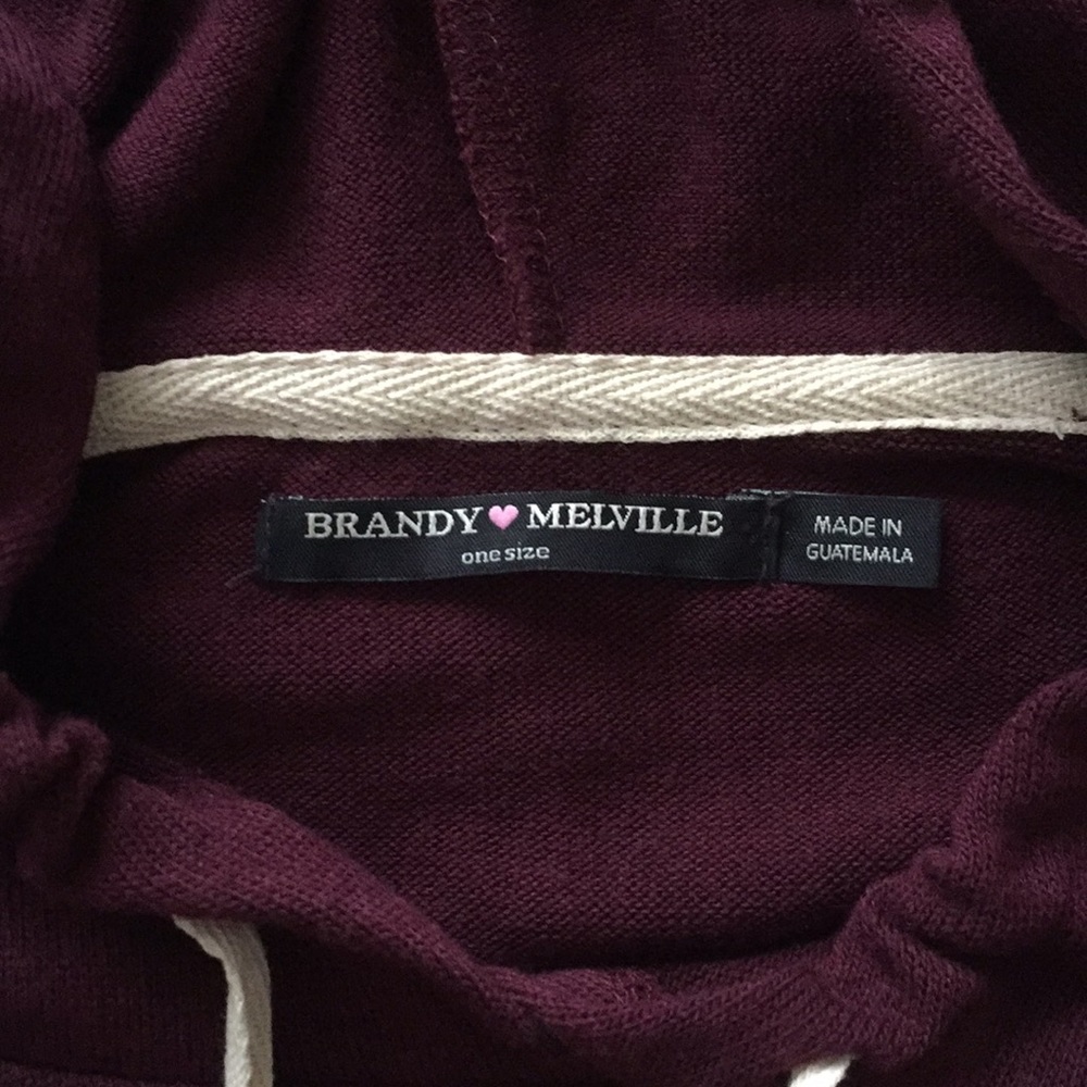 Brandy 💓 Melville maroon hoodie - Picture 2 of 3
